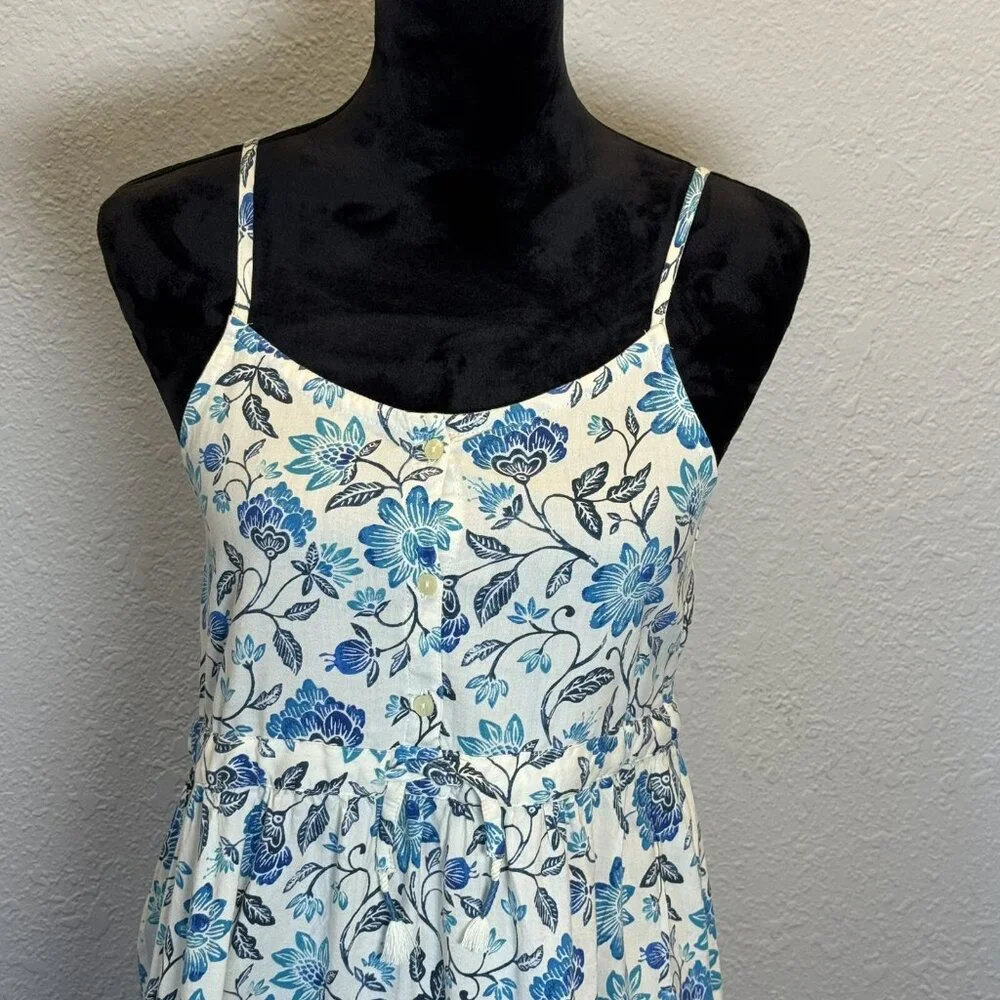 Old Navy Girls XL (14) Sleeveless Button-Front Tiered Fit‎ & Flare Midi Dress